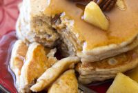 Harvest Gold Pecan Pancakes with Spiced Apple Drizzle