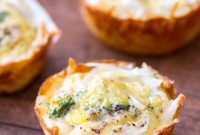 Crispy Hash Brown Quiche Cups with Broccoli and Cheddar