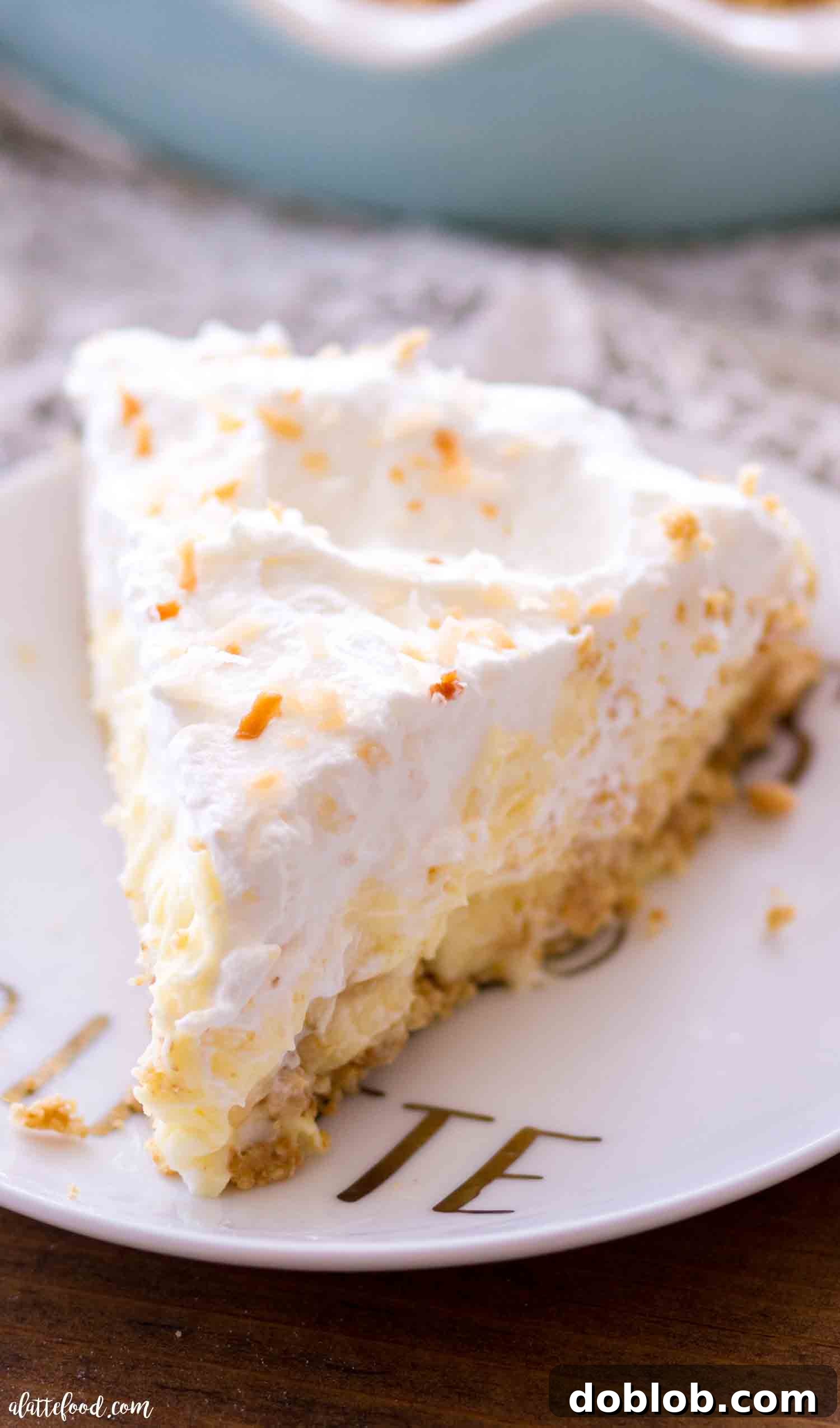 No Bake Lemon Dream Pie 3 This homemade banana coconut cream pie recipe is a combination of banana cream pie and coconut cream pie in a homemade graham cracker crust! This no bake banana coconut cream pie is an easy dessert recipe perfect for spring or summer!