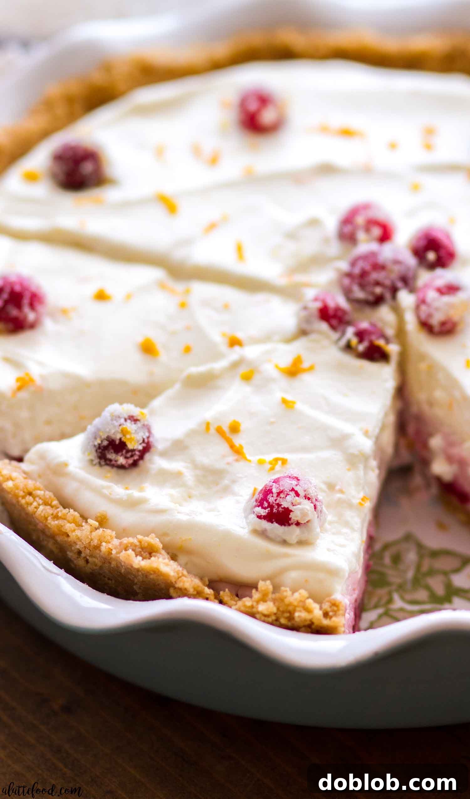 This homemade No Bake Cranberry Orange Cream Pie recipe is a simple yet elegant holiday dessert, perfect for festive gatherings.