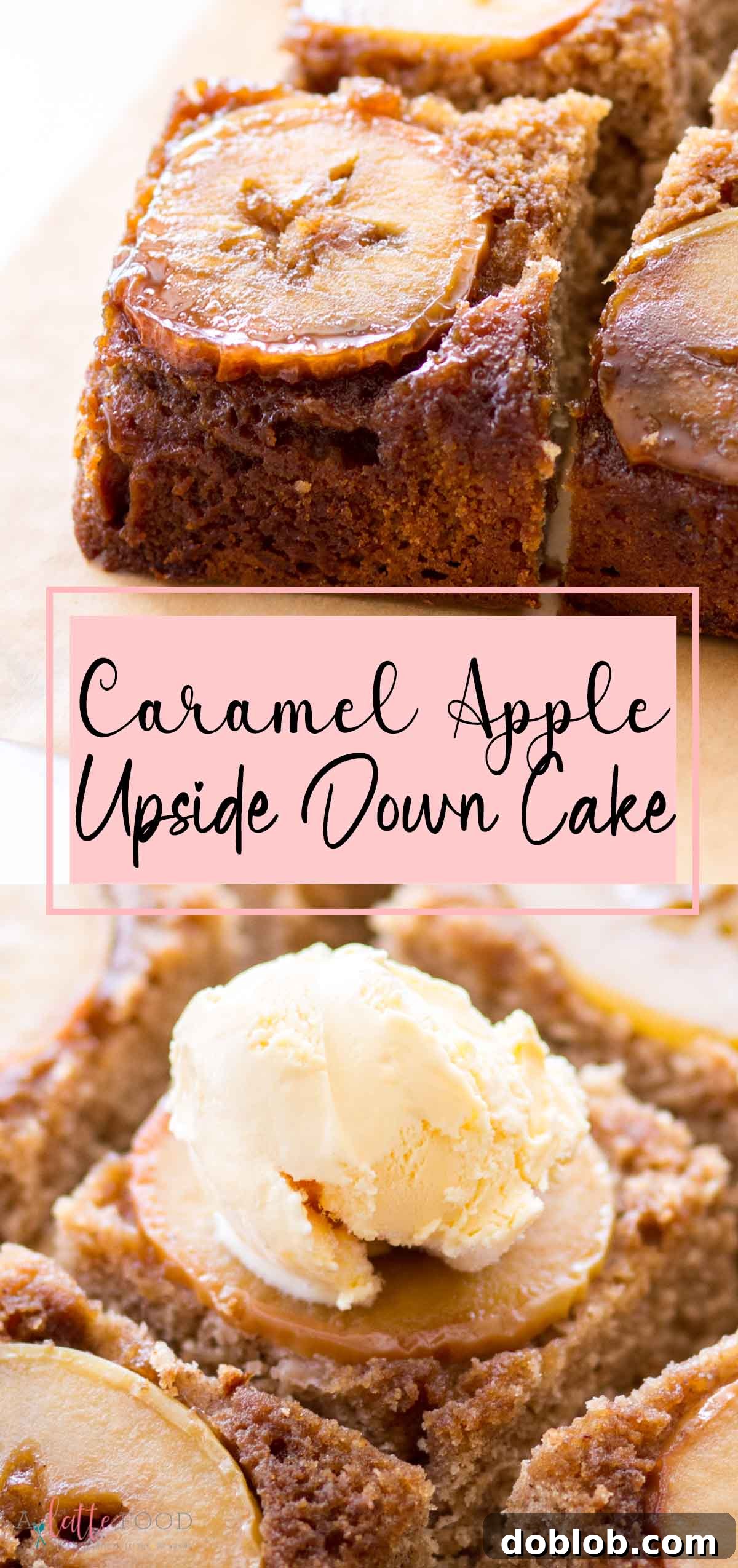 The best Caramel Apple Upside Down Cake recipe is made with honeycrisp apples, brown sugar, and a richly spiced cake. Autumn spice cake with brown sugar apples make for a gooey apple upside down cake with caramel that is perfect with a scoop of ice cream.