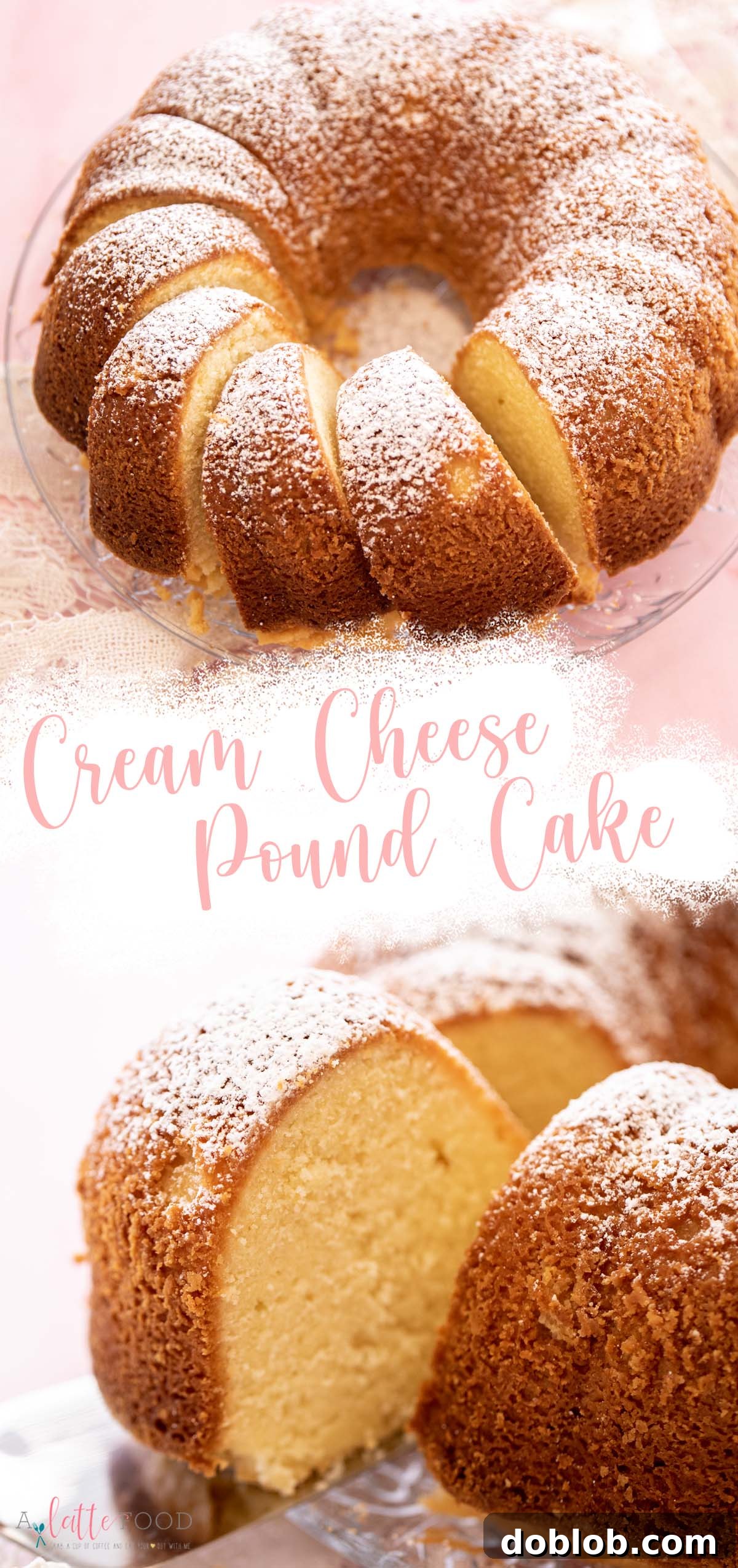 A generous slice of the best cream cheese pound cake recipe, beautifully presented on a clear glass plate, ready to be enjoyed.