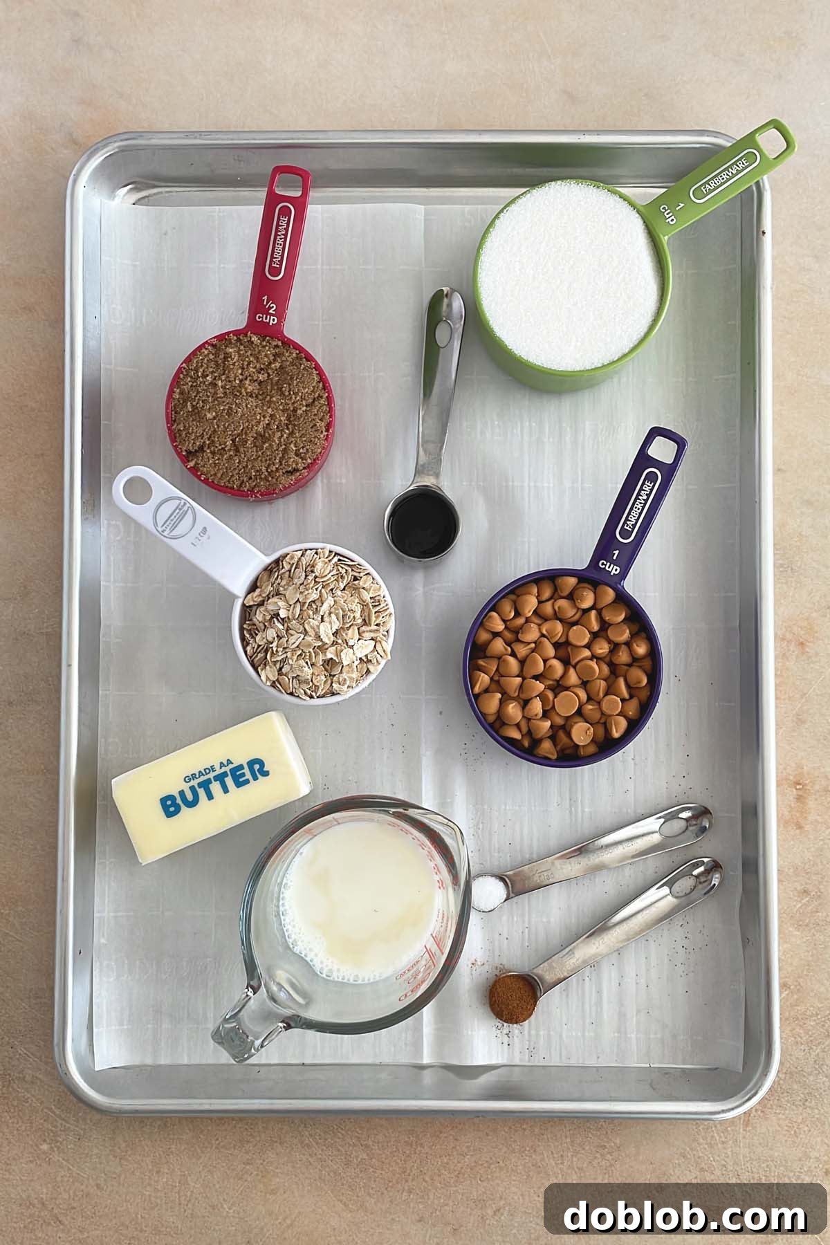 butterscotch no bake cookie ingredients