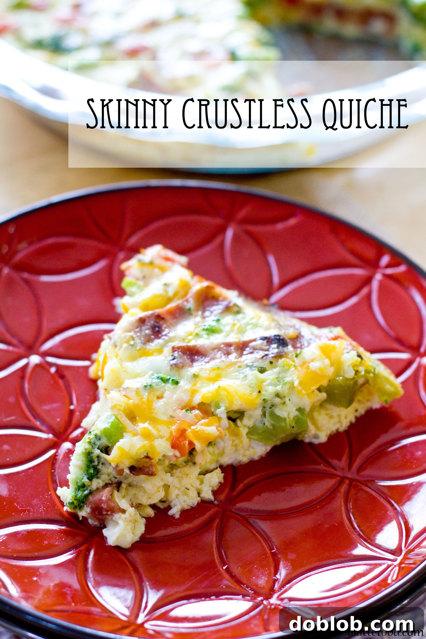 Skinny Crustless Quiche ready to be served