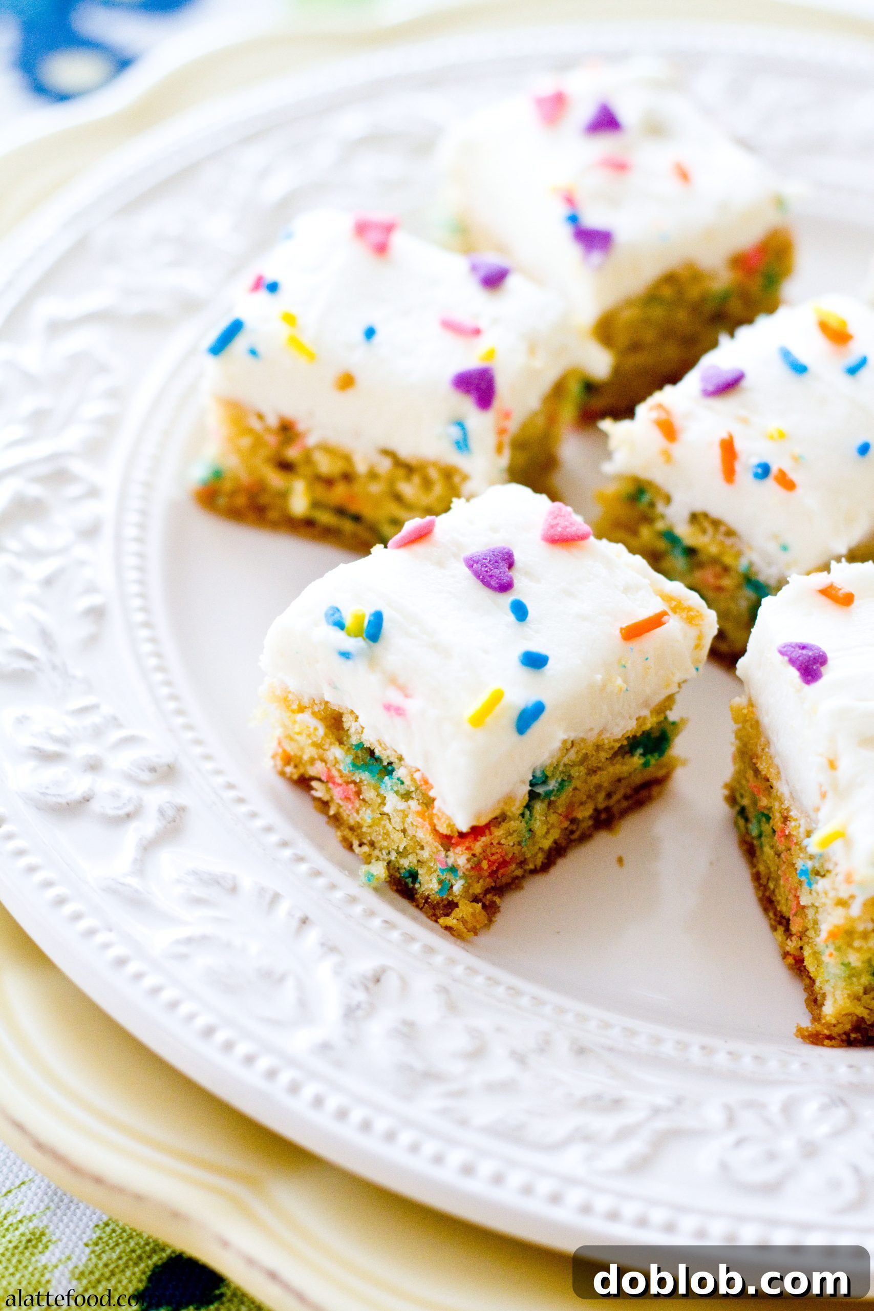 Delicious Funfetti Blondie Bites, a vibrant and sweet treat.
