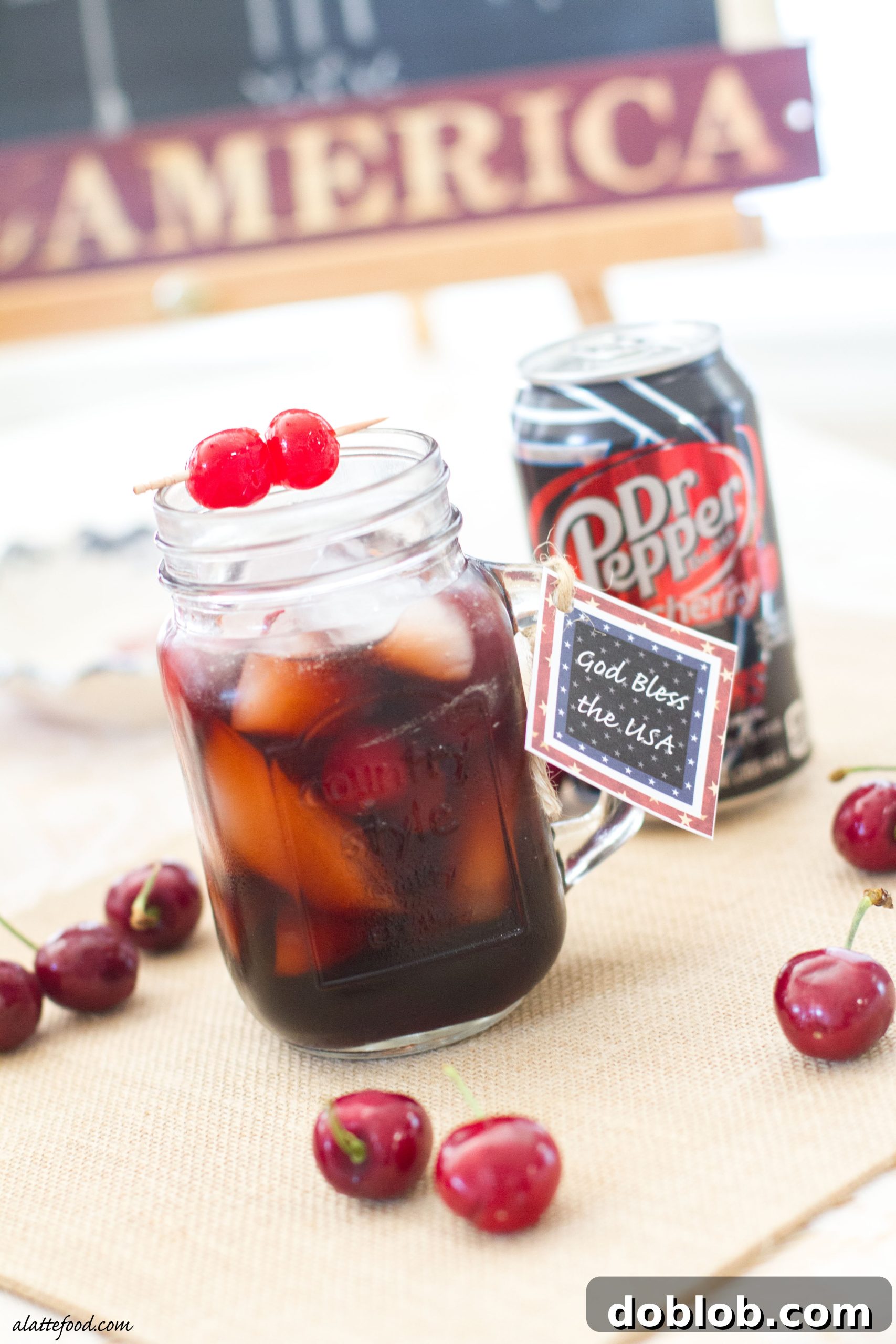 Sparkling Fourth of July Parties Made Simple 10 Full view of a styled 4th of July dessert and drink table