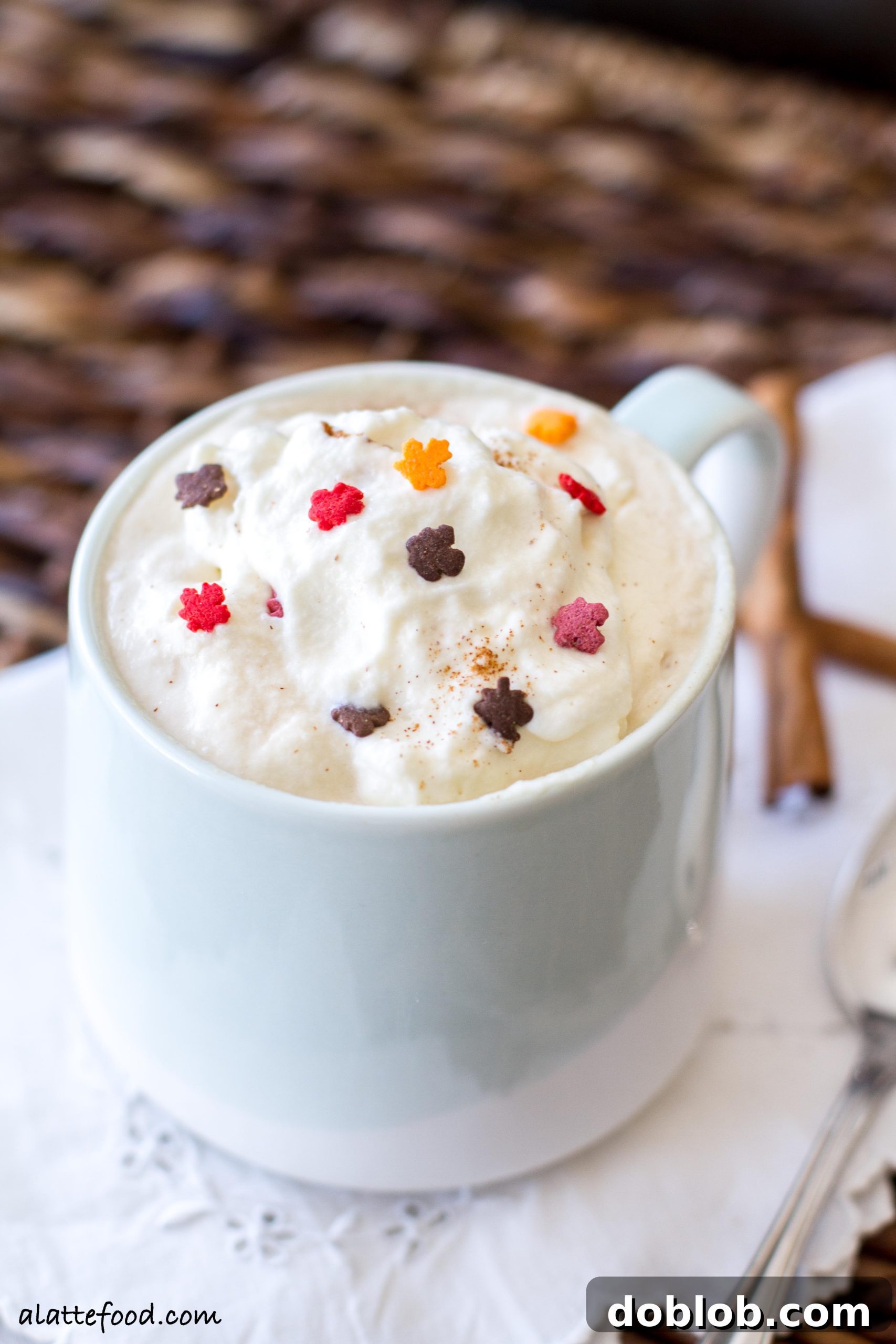 Crafting the Perfect Maple Latte 2 Delicious homemade maple latte with maple whipped cream, perfect for fall