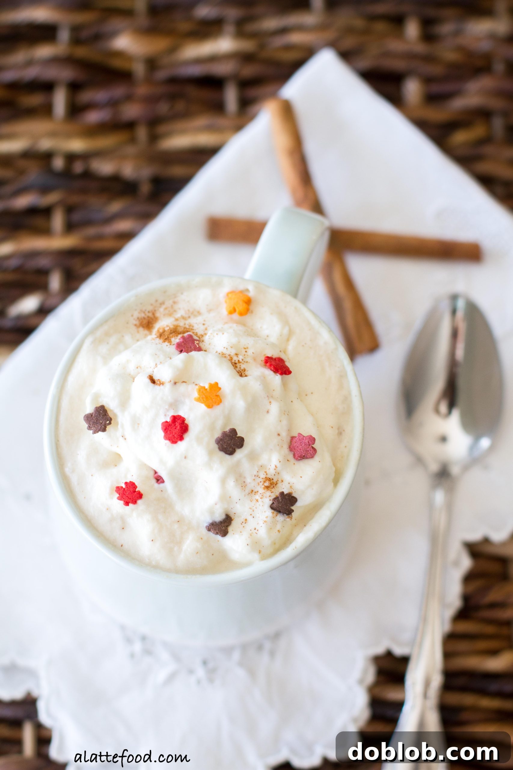 Crafting the Perfect Maple Latte 3 Close-up of a maple latte with a generous dollop of maple whipped cream