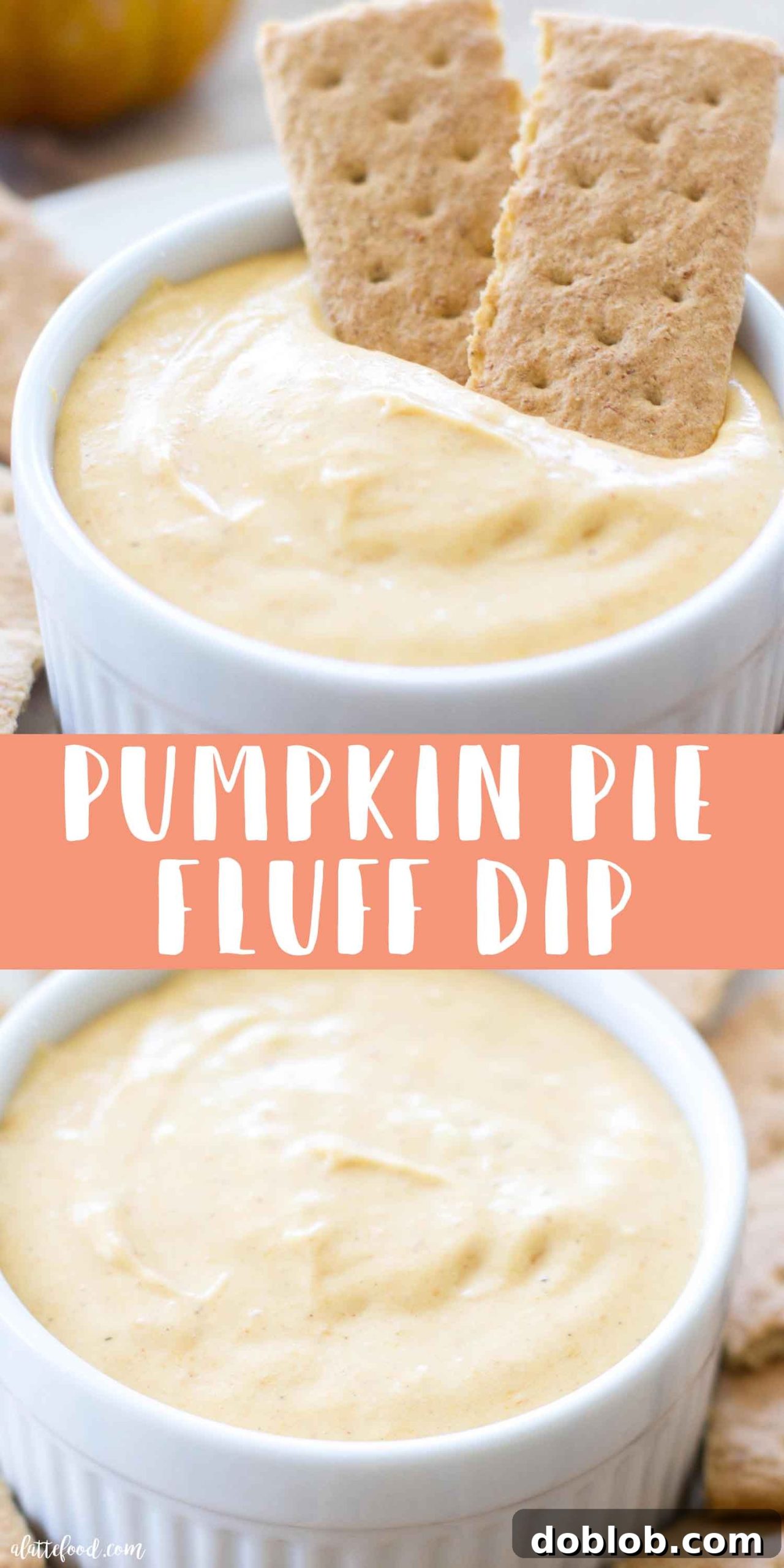 Dreamy Pumpkin Cloud Dip 7 A collage featuring pumpkin pie fluff dip, marshmallow fluff, and cream cheese, highlighting key ingredients