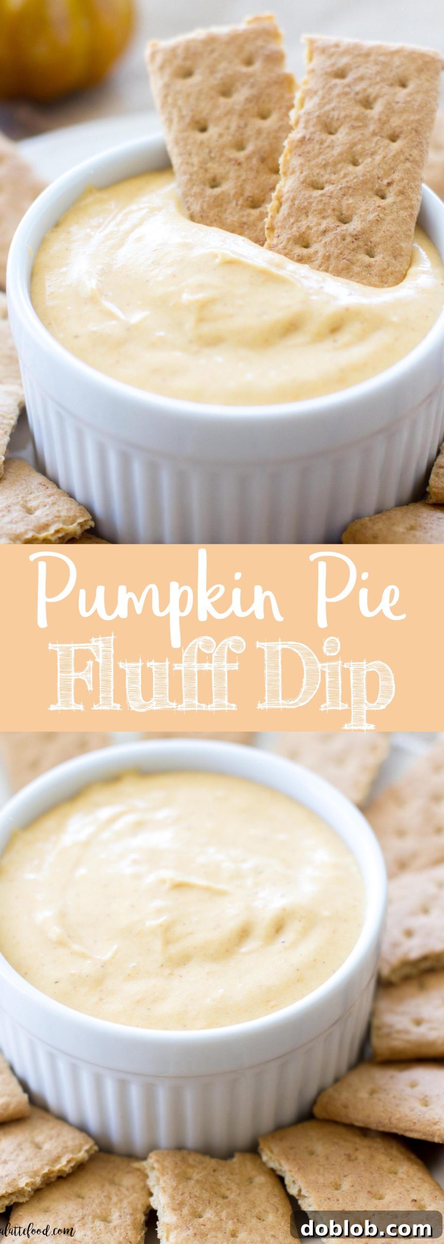 Dreamy Pumpkin Cloud Dip 9 A large serving platter with Pumpkin Pie Fluff Dip, surrounded by various dippers for a holiday gathering