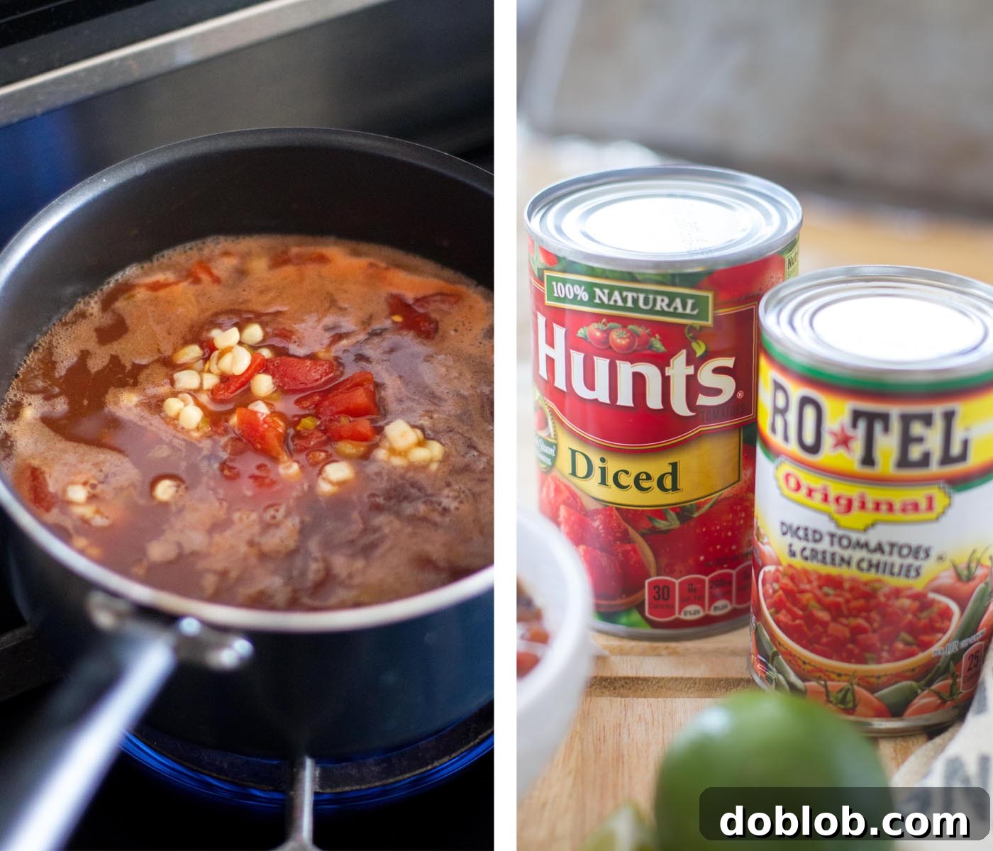 30-Minute Chicken Tortilla Soup 4 Overhead shot of a colorful chicken tortilla soup with toppings, perfect for fall.