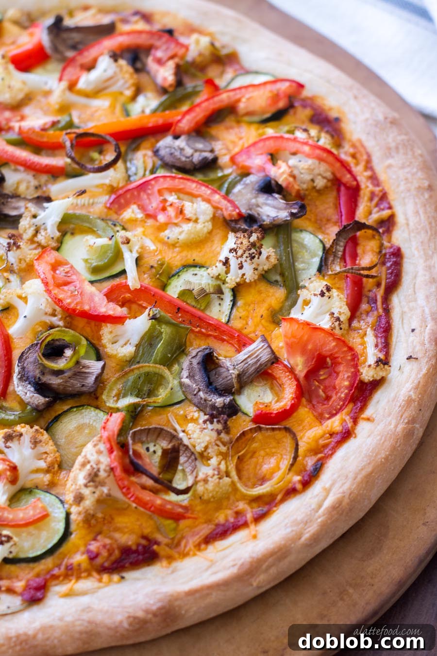 Preparing the vegetables for a vibrant pizza recipe
