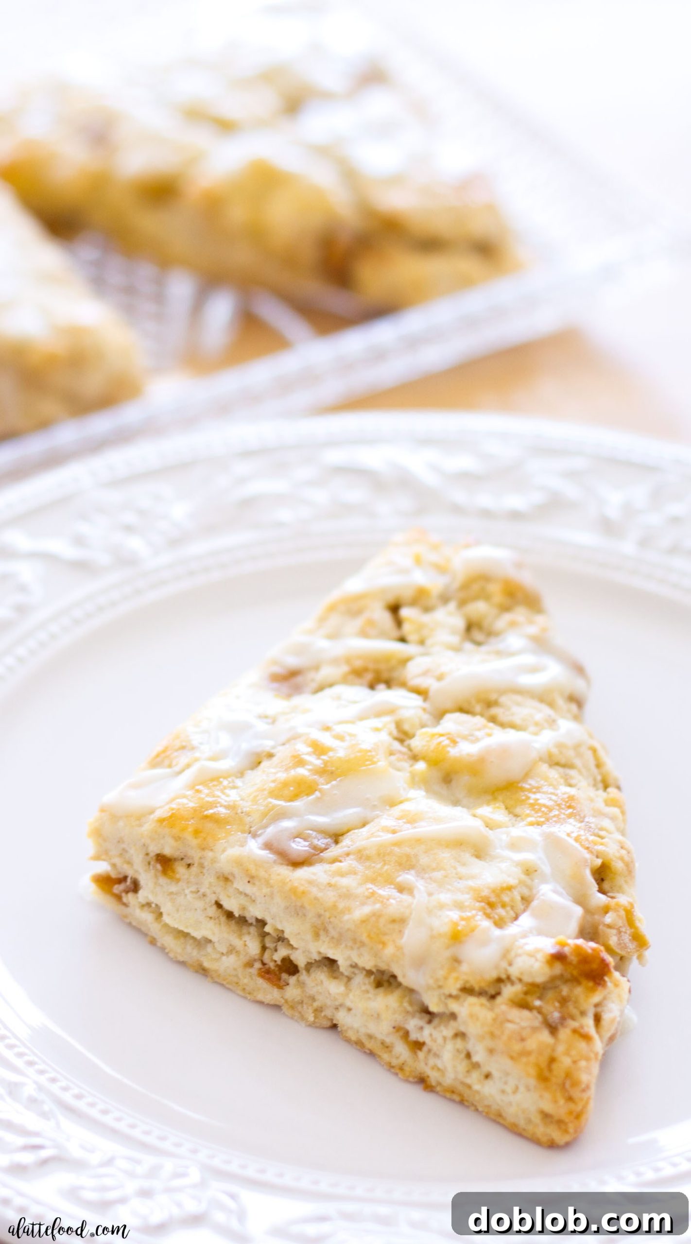 A basket of freshly baked apple pie scones, ready to be enjoyed.