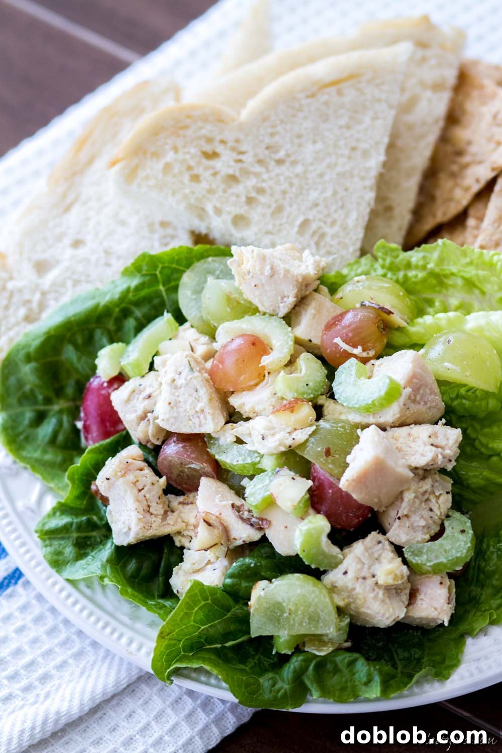 Fresh & Wholesome Chicken Salad 5 A full bowl of light and healthy chicken salad, freshly prepared and ready to eat.