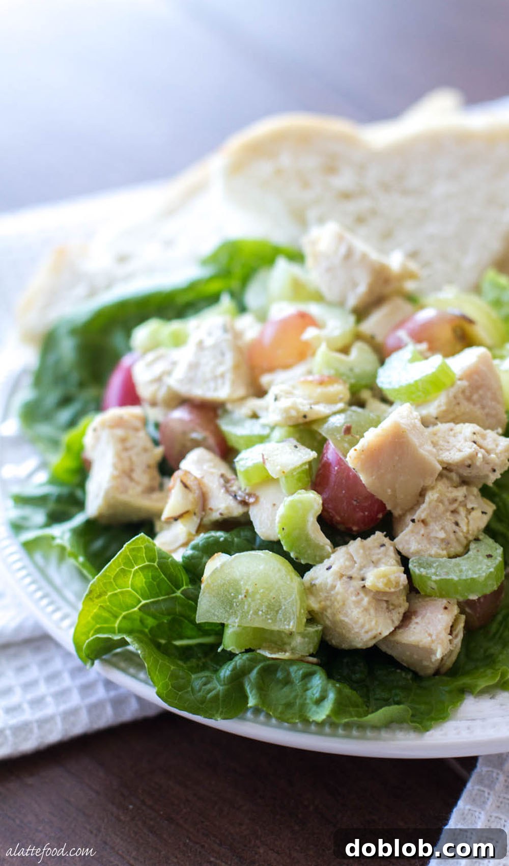 Fresh & Wholesome Chicken Salad 6 A beautifully presented light and healthy chicken salad in a bowl.
