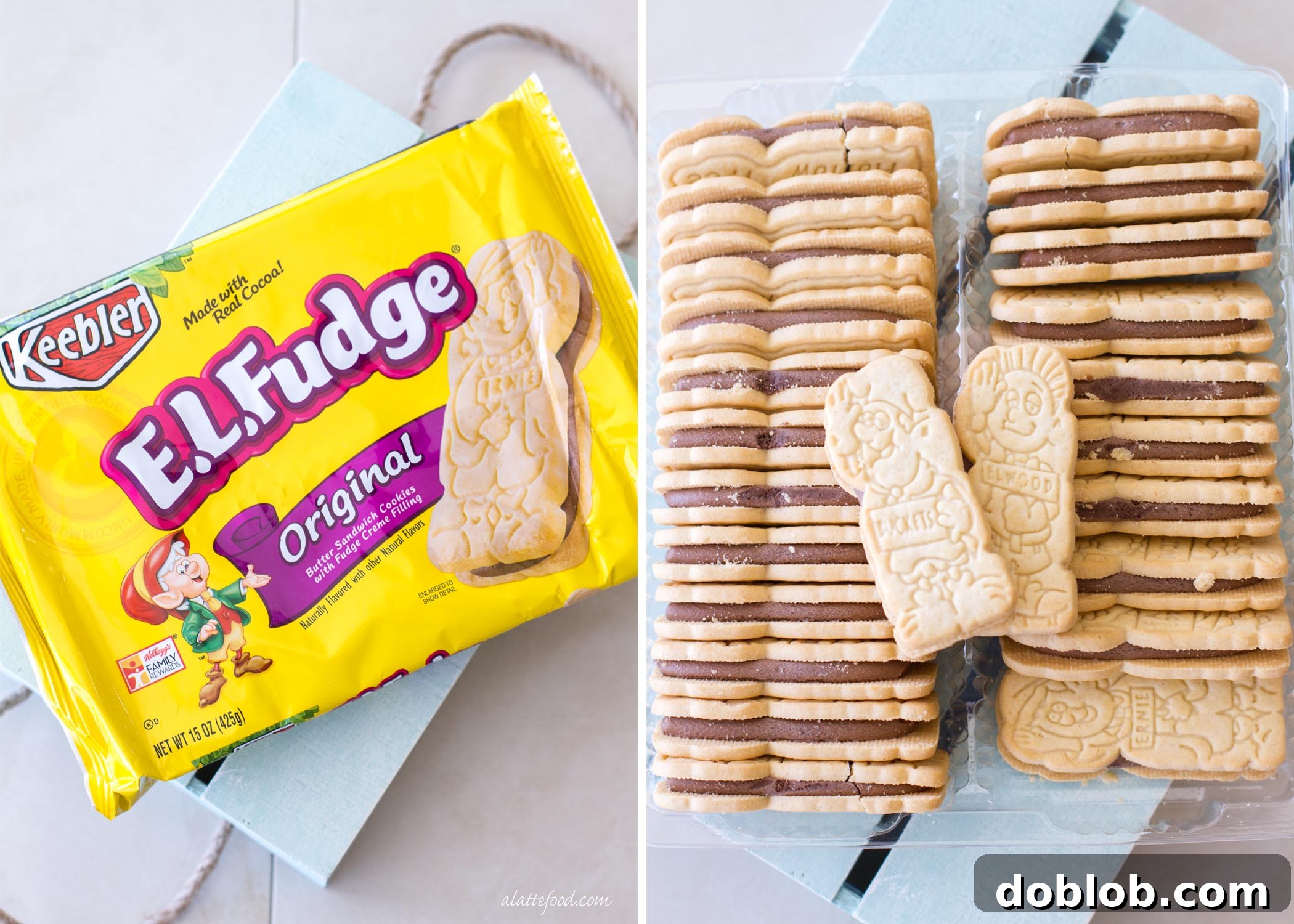 A hands-on shot showing the rich, dark chocolate cream filling being spread evenly over the cookie crust.