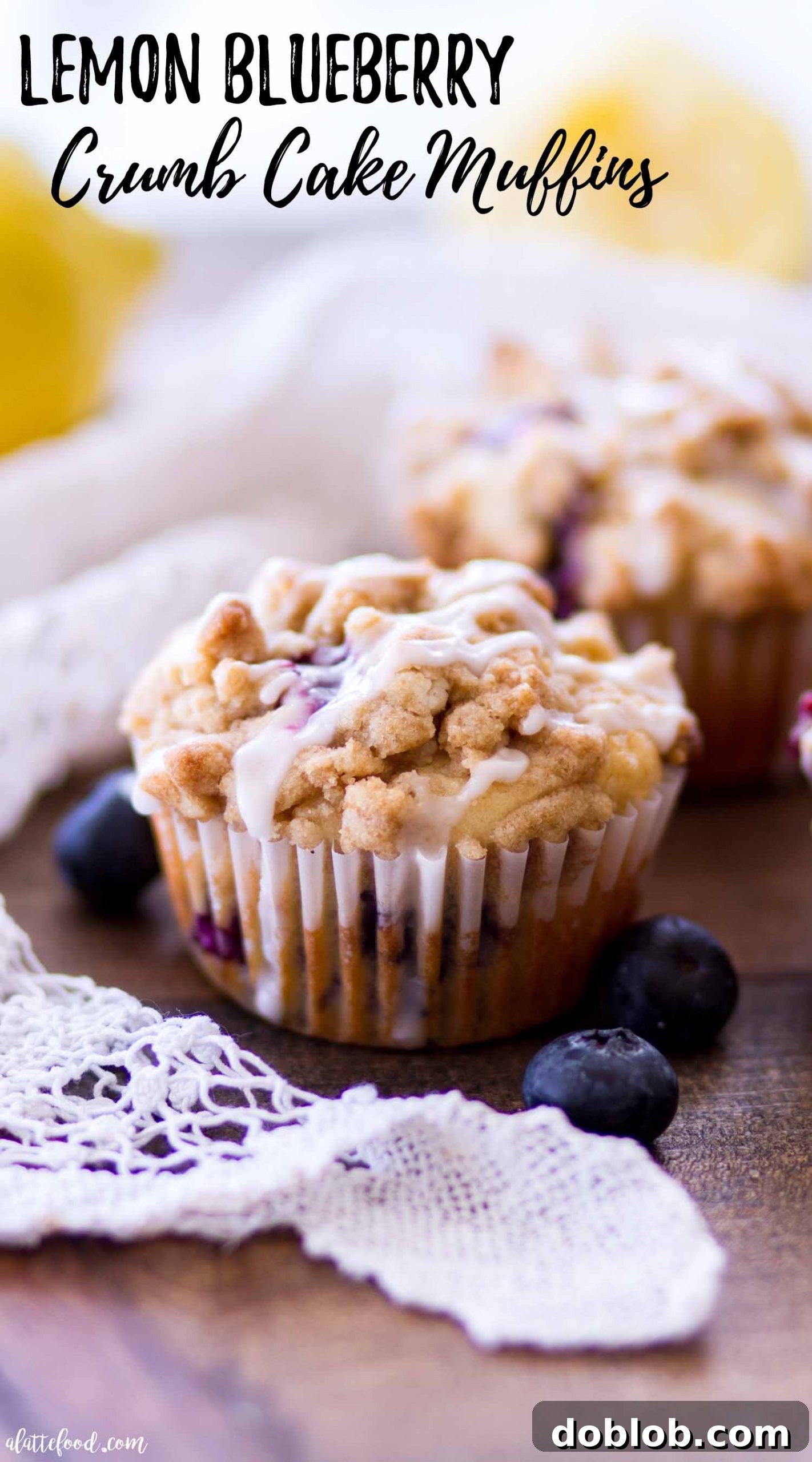 Best homemade Lemon Blueberry Crumb Cake Muffin recipe A delicious Lemon Blueberry Crumb Cake Muffin recipe, captured in stunning detail