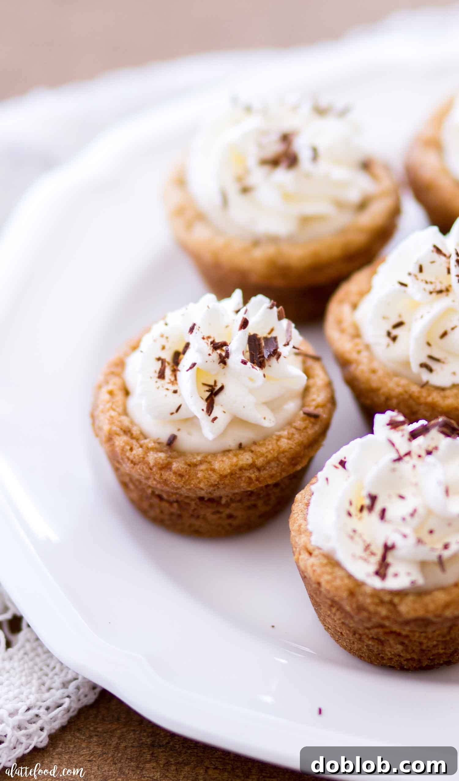 Texture of Mocha Marshmallow Cream Filling A close-up of a S'mores Cookie Cup with a focus on the fluffy texture of the mocha marshmallow cream filling.