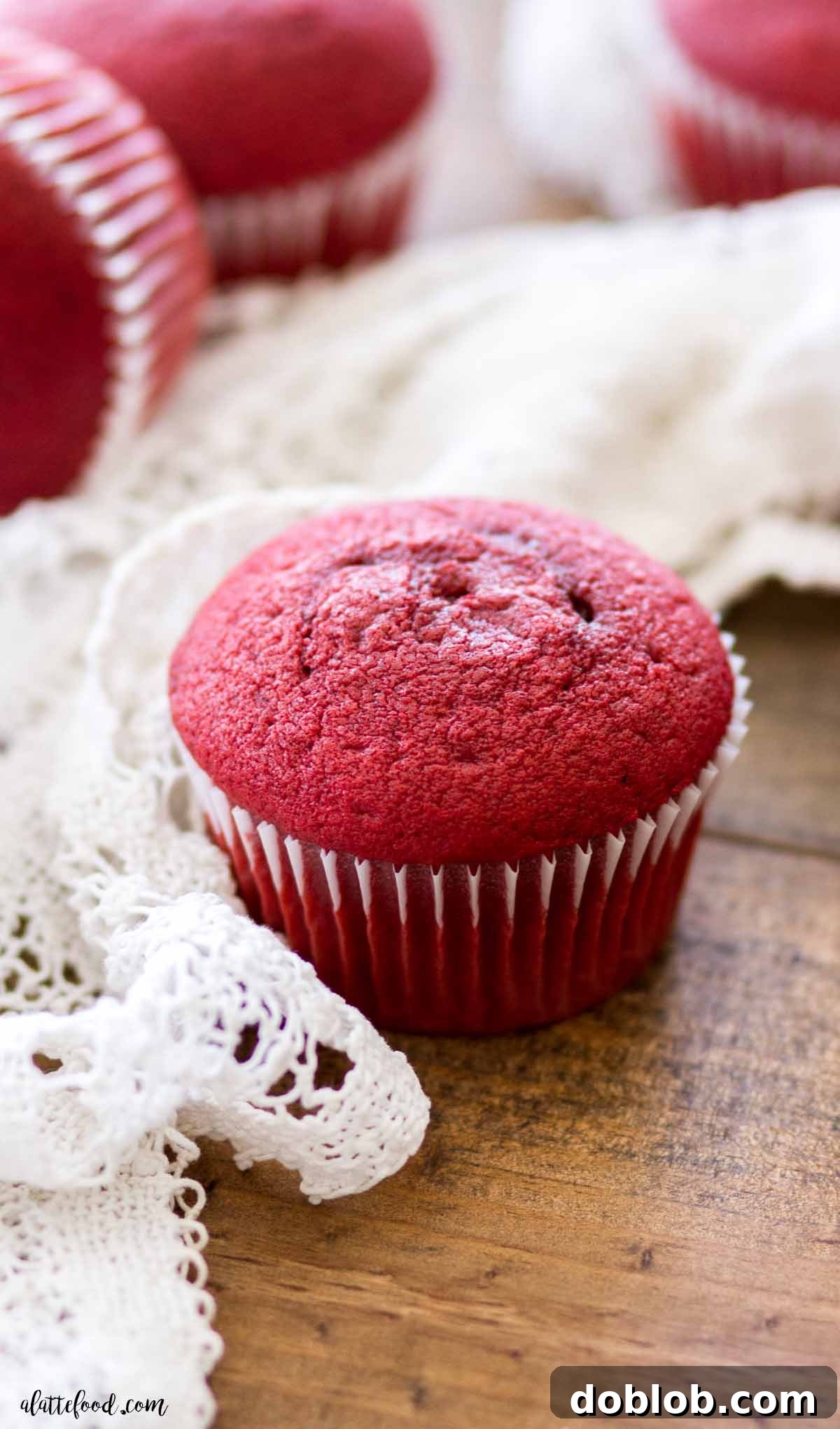 Heavenly Red Velvet Cupcakes 5 unfrosted baked red velvet cupcakes