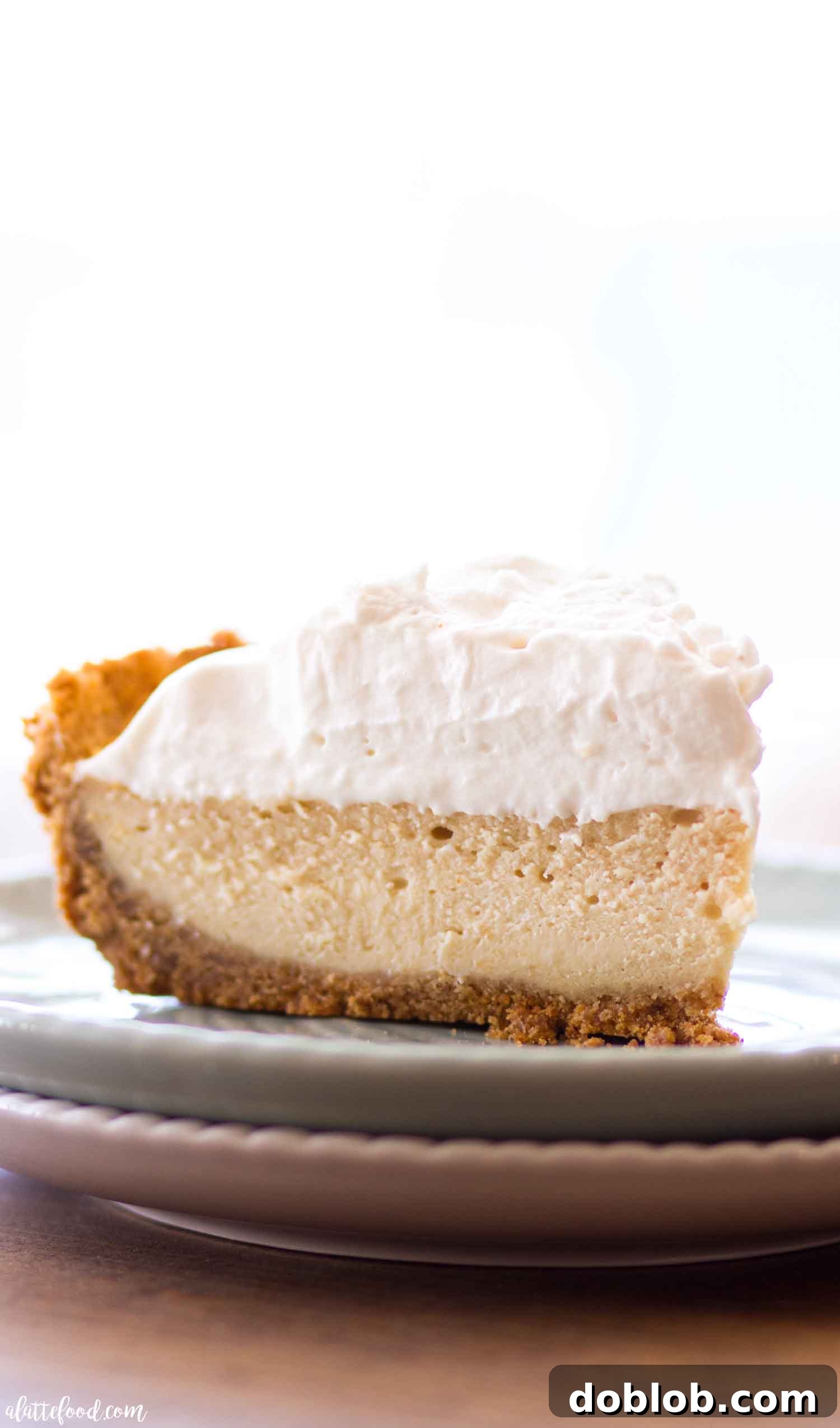 A stunning shot of the best easy caramel cheesecake, loaded with pecans and homemade whipped cream, inviting you to take a bite!