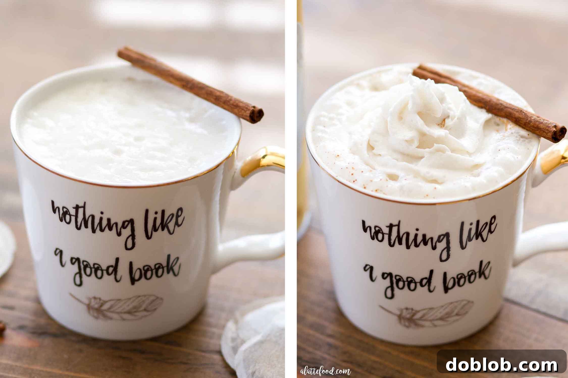 How to achieve perfectly frothed almond milk for your homemade chai latte.